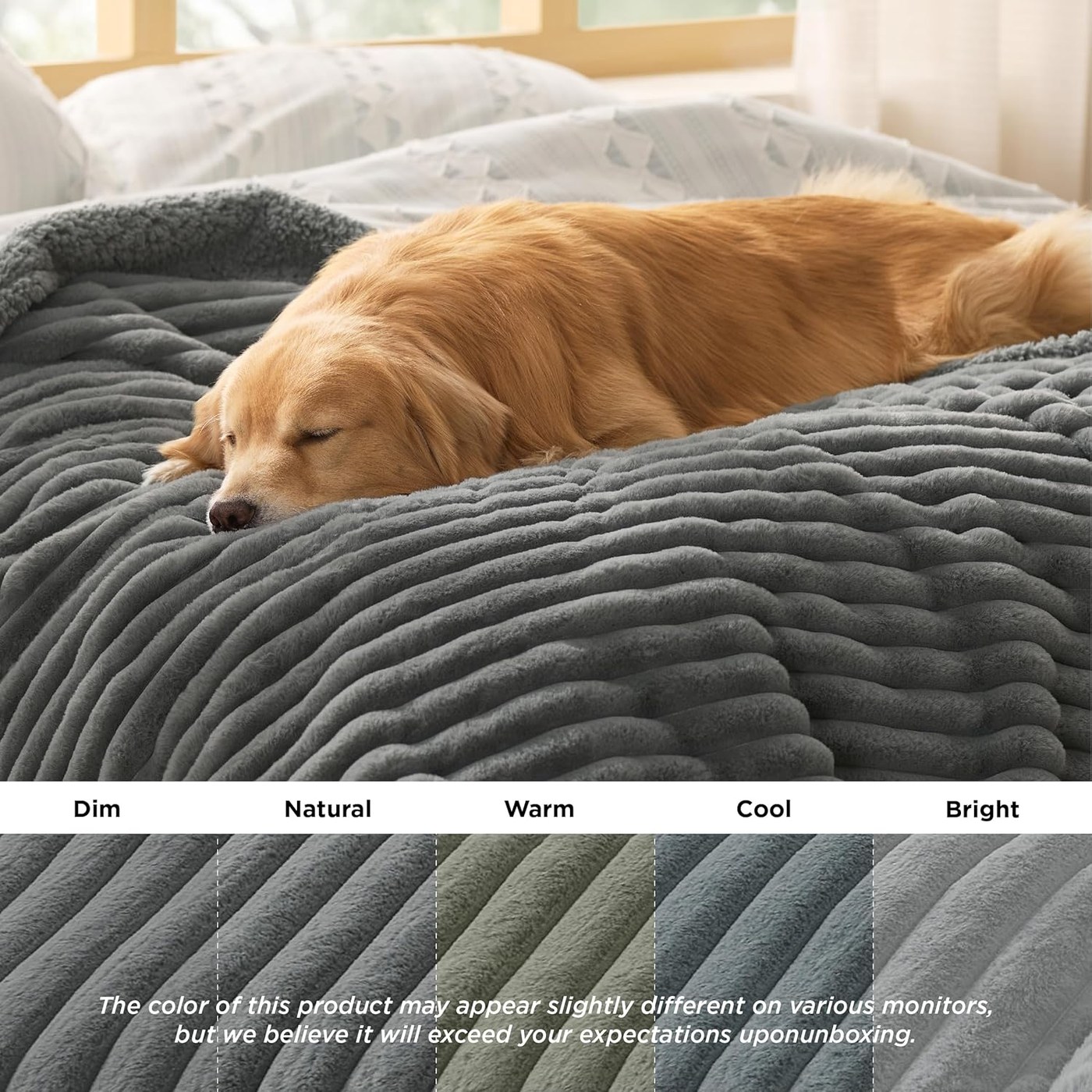 Bedsure ComfyFleece Waterproof Dog Blanket