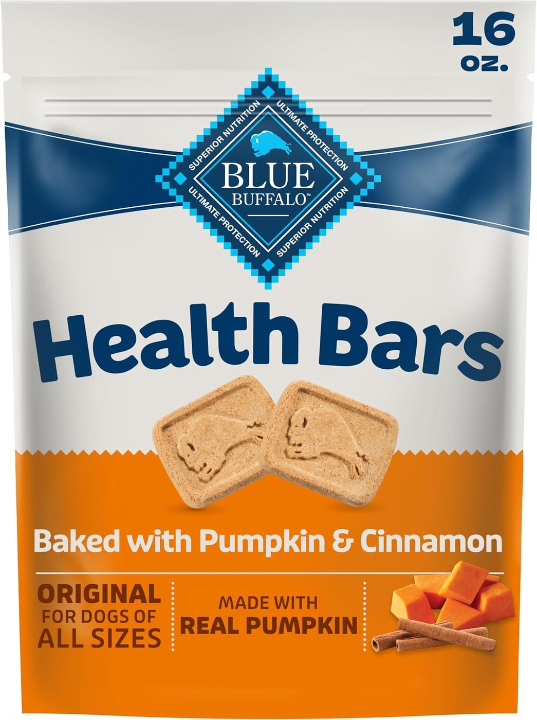 Blue Buffalo Health Bars Pumpkin & Cinnamon Crunchy Dog Biscuits product image