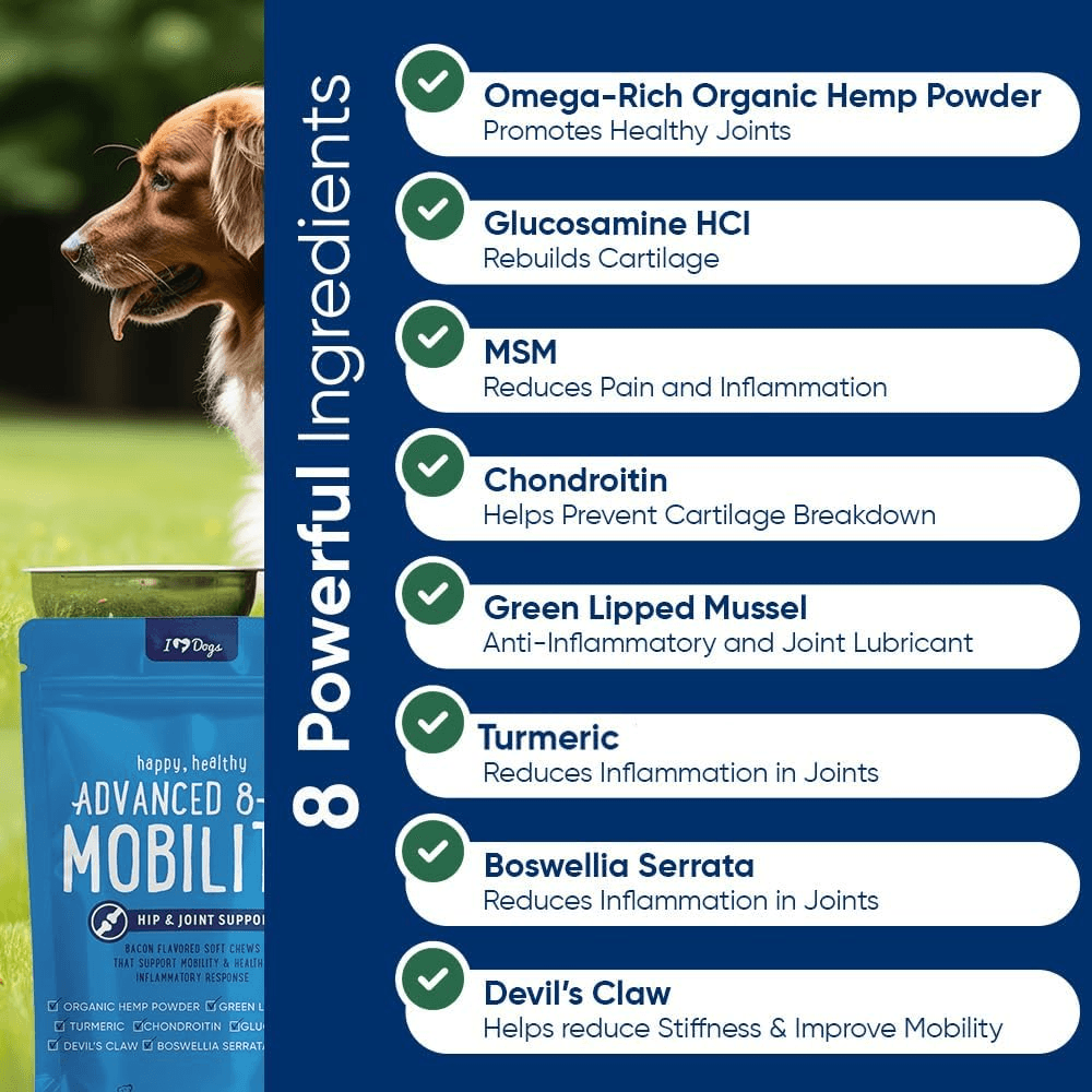 iHeartDogs Advanced 8-in-1 Hip & Joint Supplement Chews for Dogs product detail 1