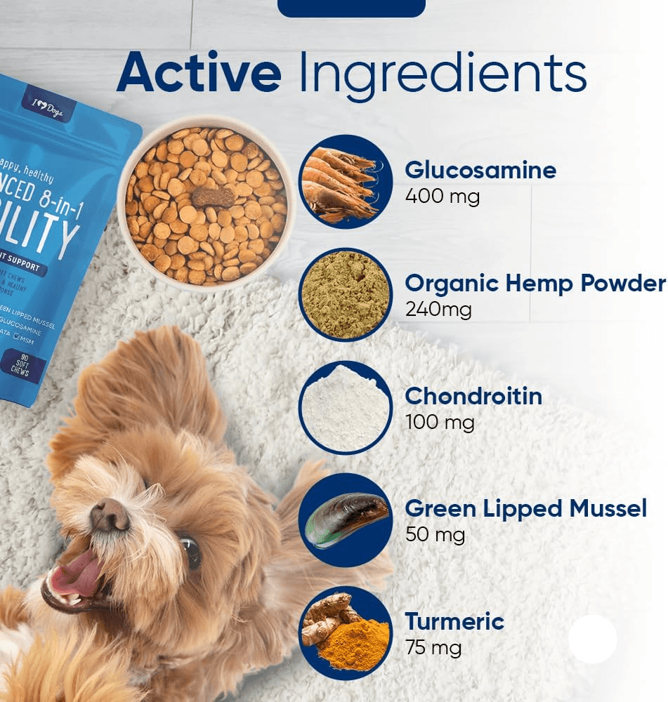 iHeartDogs Advanced 8-in-1 Hip & Joint Supplement Chews for Dogs product detail 2