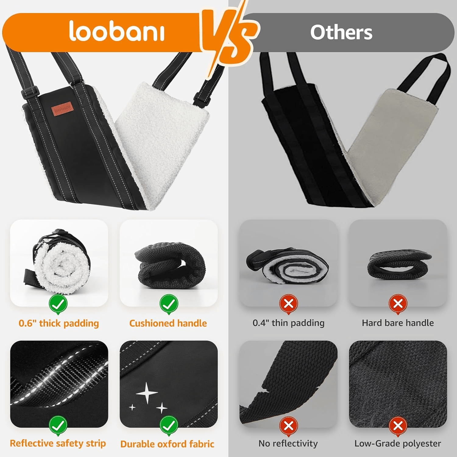 LOOBANI Portable Dog Sling for Back Legs product detail 2