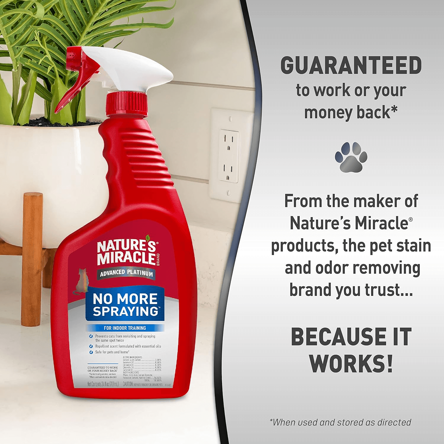 Nature's Miracle Advanced Platinum No More Spraying, 24 oz product detail 1