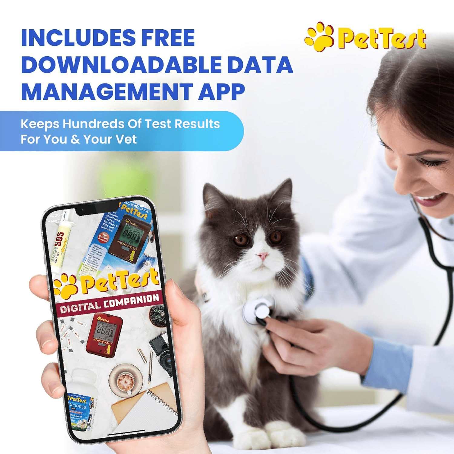 PetTest Expert Blood Glucose Monitoring Kit for Dogs and Cats product detail 2