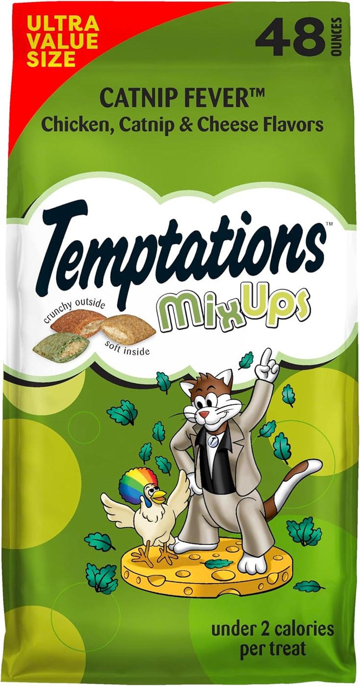 Temptations Catnip Fever MixUps Crunchy and Soft Cat Treats product image