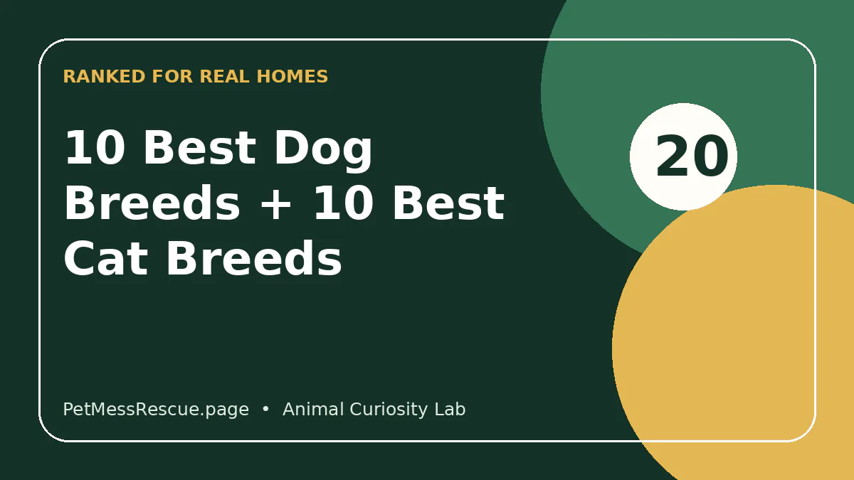 Contextual photograph of 10 Best Dog Breeds and 10 Best Cat Breeds for Real Homes