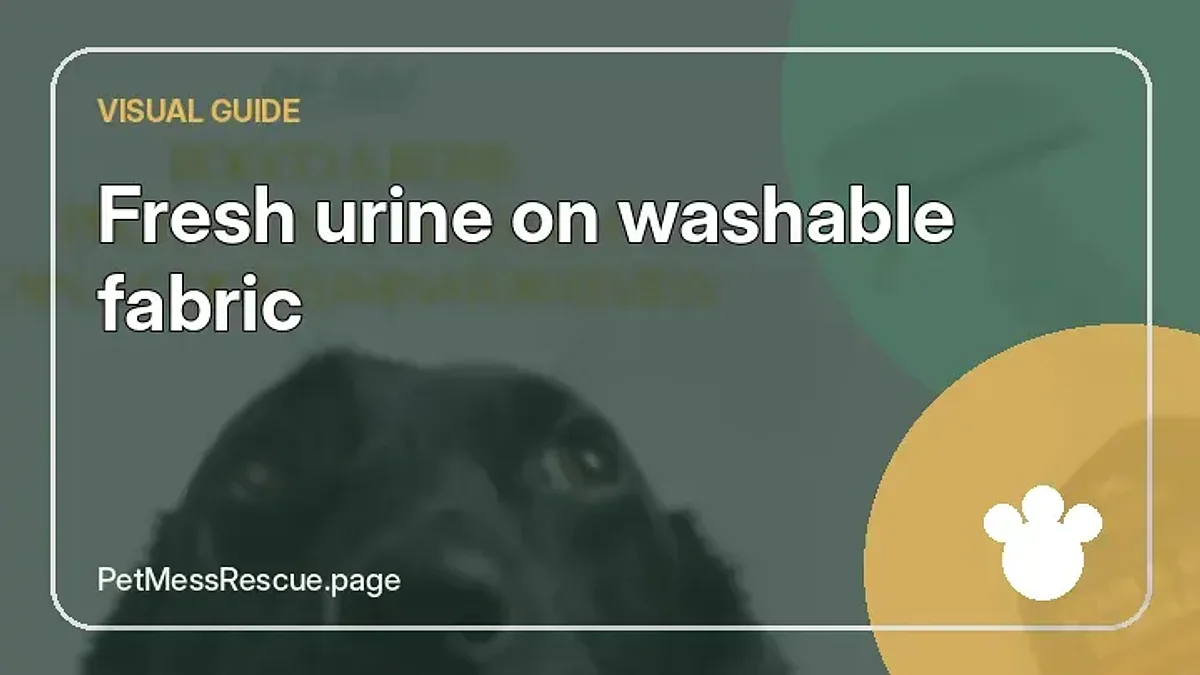 Contextual photograph of Fresh urine on washable fabric