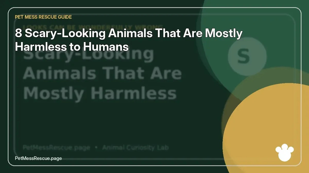 Contextual photograph of Scary-looking animals that are mostly harmless