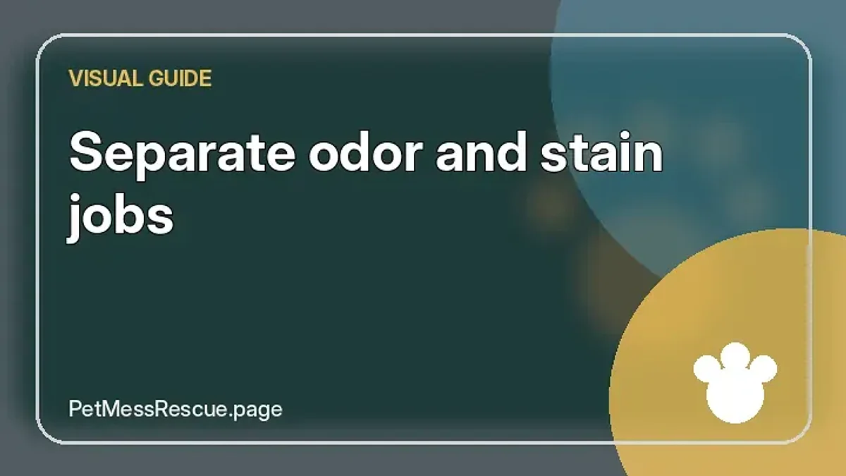 Contextual photograph of Separate odor and stain jobs