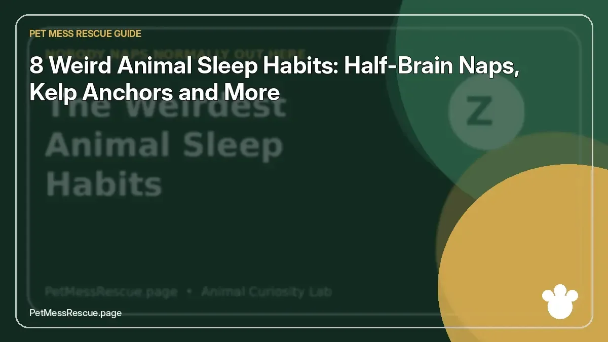 Contextual photograph of The weirdest animal sleep habits