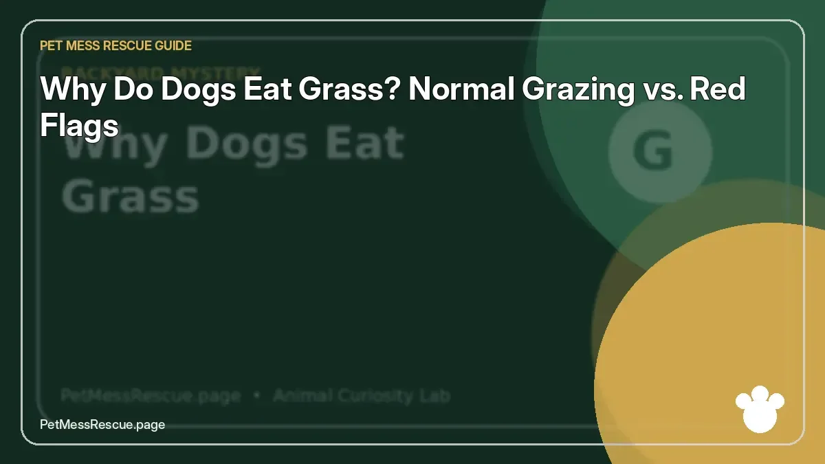 Contextual photograph of Why dogs eat grass